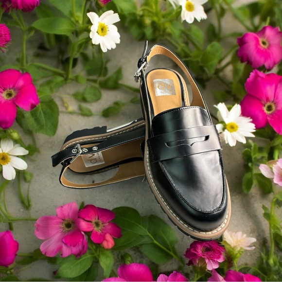 Dolce Vita Shoes - DV Dolce Vita Cancun Penny Loafers Sling Back Woman Size 7.5 Black Chunky New
